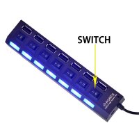 USB Hub 2.0 USB Splitter 7 ports