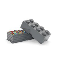 LEGO Storage Brick 2x4 | Dunkelgrau