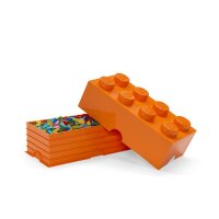 LEGO Storage Brick 2x4 | Bright Orange