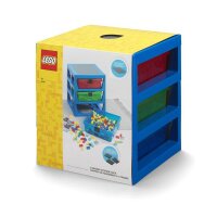 LEGO  Aufbewahrungsbox mit 3 Schubladen | Blau