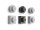 Magnets - set of 6 | Gray & Black