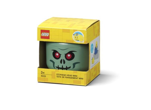 Lego Storage Head Mini - Green Skeleton