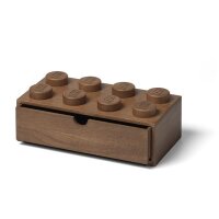 LEGO Holz Schreibtischschublade 2x4 | Eiche dunkel