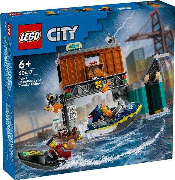 Polizeischnellboot und Ganovenversteck