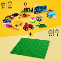 LEGO Classic 2er Set 10696 Bausteine-Box + grüne Grundplatten