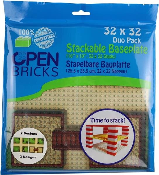 Bauplatte 32x32 Farm Kreuzung (2 Stück)