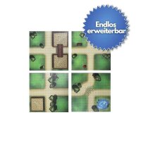 Bauplatte 32x32 Farm Kreuzung (2 Stück)