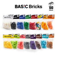 Original LEGO Basic Bricks | 100 PCS 2x4 Stein (3001)