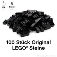 Original LEGO Basic Bricks | 100 PCS 2x4 Stein (3001)...