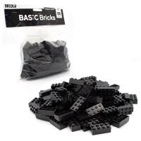 Original LEGO Basic Bricks | 100 PCS 2x4 Stein (3001) Schwarz