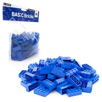 Original LEGO Basic Bricks | 100 PCS 2x4 Stein (3001) Blau