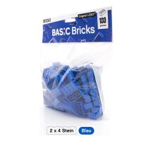Original LEGO Basic Bricks | 100 PCS 2x4 Stein (3001) Blau