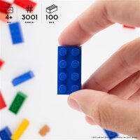 Original LEGO Basic Bricks | 100 PCS 2x4 Stein (3001) Blau