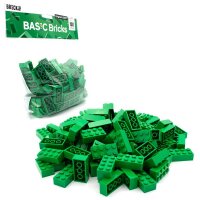 Original LEGO Basic Bricks | 100 PCS 2x4 Stein (3001) Grün