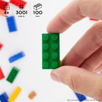Original LEGO Basic Bricks | 100 PCS 2x4 Stein (3001) Grün