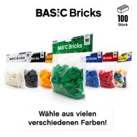 Original LEGO Basic Bricks | 100 PCS 2x4 Stein (3001) Grün