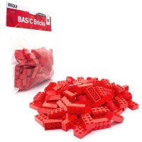 Original LEGO Basic Bricks | 100 PCS 2x4 Stein (3001) Rot