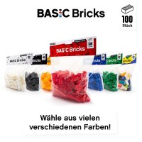Original LEGO Basic Bricks | 100 PCS 2x4 Stein (3001) Rot