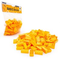 Original LEGO Basic Bricks | 100 PCS 2x4 Stein (3001) Hellorange