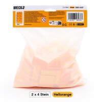 Original LEGO Basic Bricks | 100 PCS 2x4 Stein (3001) Hellorange