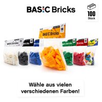 Original LEGO Basic Bricks | 100 PCS 2x4 Stein (3001) Hellorange