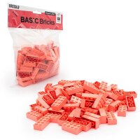 Original LEGO Basic Bricks | 100 PCS 2x4 Stein (3001) Coral