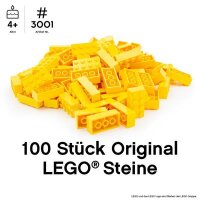 Original LEGO Basic Bricks | 100 PCS 2x4 Stein (3001) Gelb