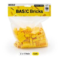 Original LEGO Basic Bricks | 100 PCS 2x4 Stein (3001) Gelb