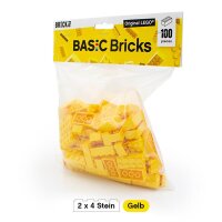 Original LEGO Basic Bricks | 100 PCS 2x4 Stein (3001) Gelb