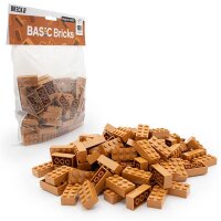 Original LEGO Basic Bricks | 100 PCS 2x4 Stein (3001) Medium Nougat