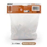 Original LEGO Basic Bricks | 100 PCS 2x4 Stein (3001) Medium Nougat