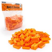 Original LEGO Basic Bricks | 100 PCS 2x4 Stein (3001) Orange