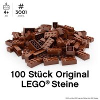Original LEGO Basic Bricks | 100 PCS 2x4 Stein (3001)...