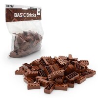 Original LEGO Basic Bricks | 100 PCS 2x4 Stein (3001) Reddish Brown