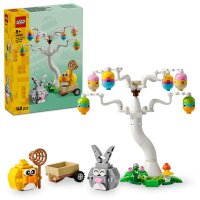 Osterhase und Ostereiersuche