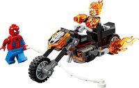 Spider-Man vs. Ghost Rider auf seinem Motorrad
