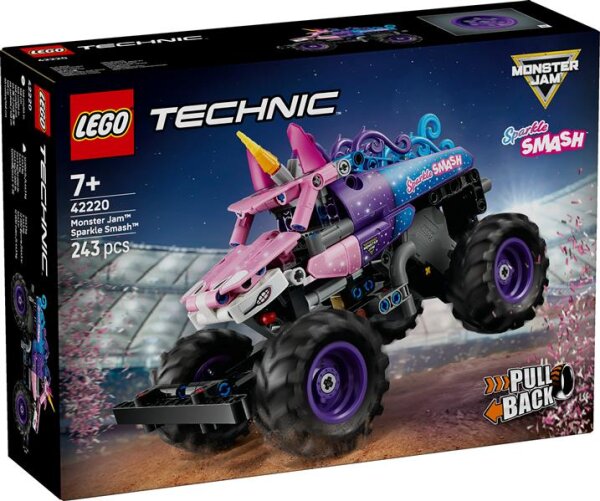 Monster Jam™ Sparkle Smash™ mit Rückziehmotor